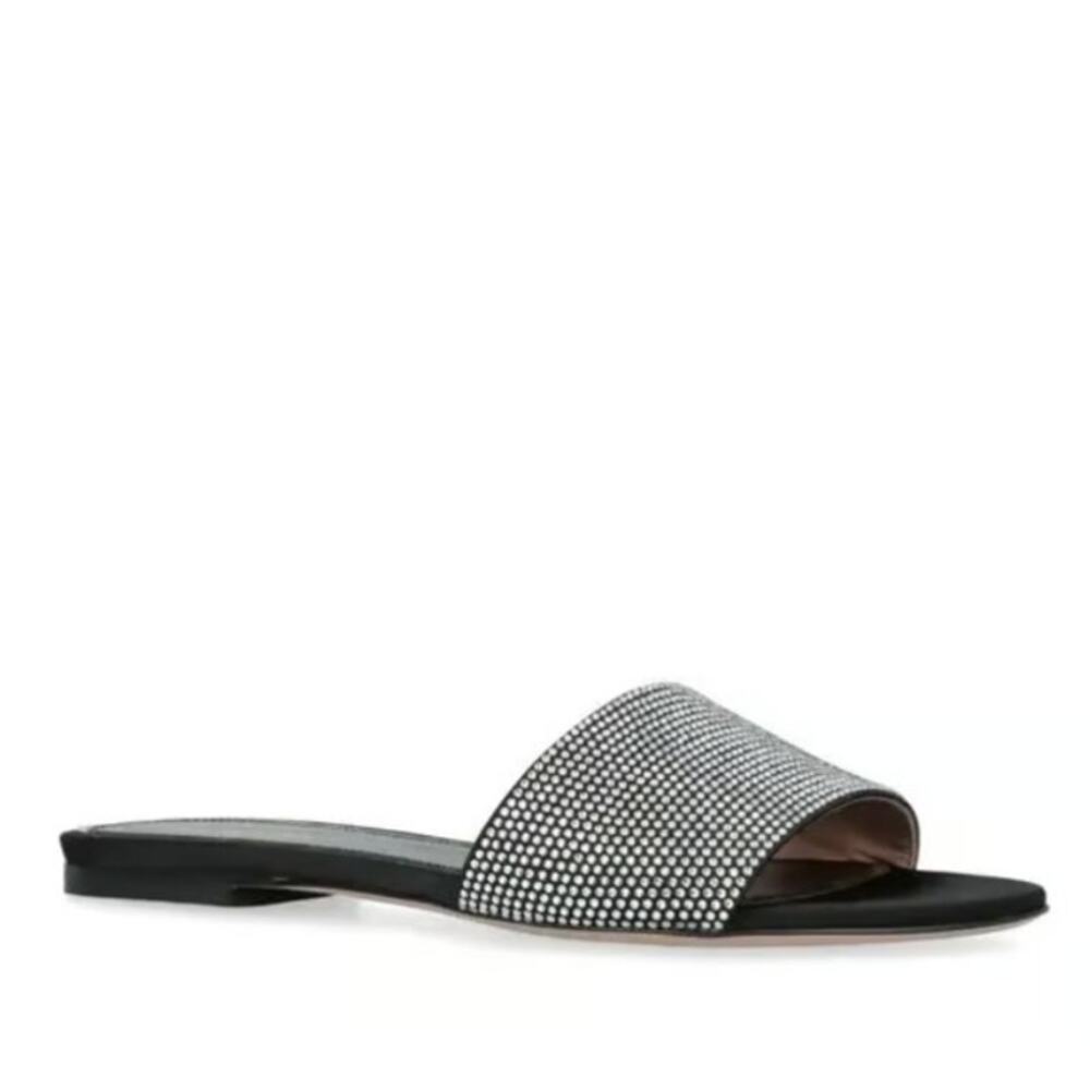 Gedebe Cassis Sandals Slides Rhinestone Flat Embellished Vacation Holidays NYE 6
